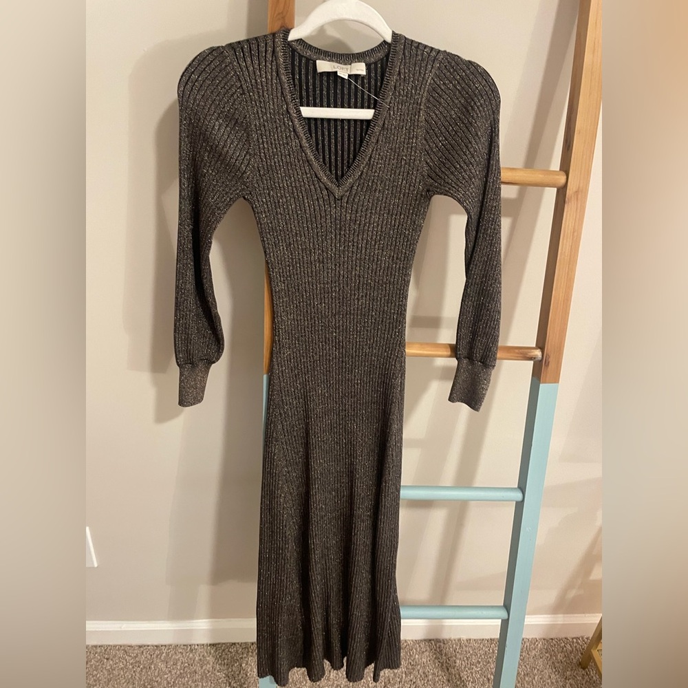 Loft Shimmer & Sparkle Sweater Dress Size XSP NWOT